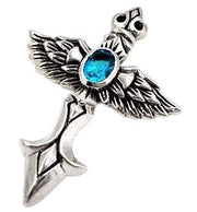 sterling silver cross wings pendant